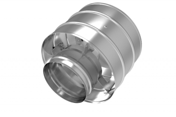 Зонт с дефлектором, ф 120, AISI 439/0,5мм, h=210мм